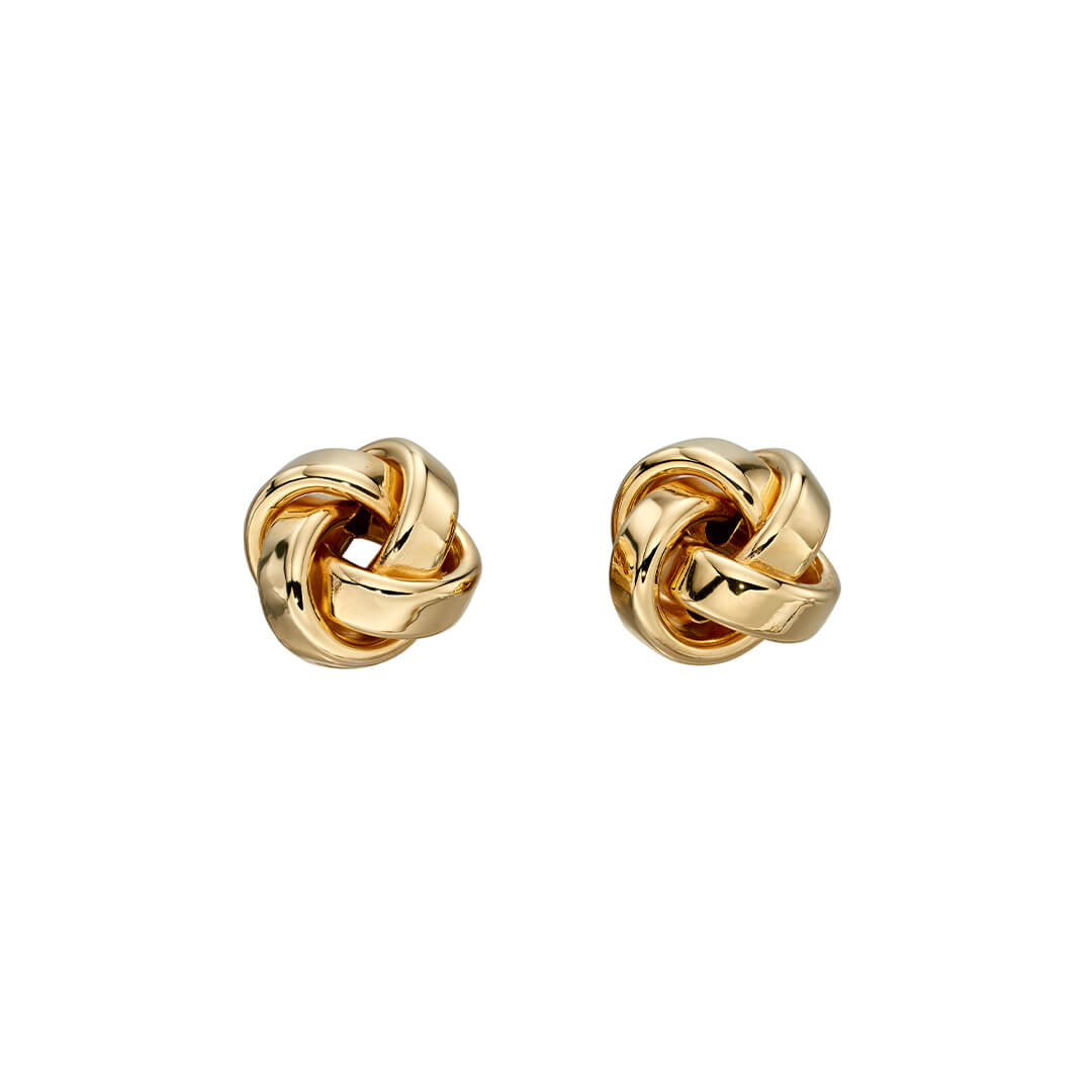 Elements Gold Knot Stud Earrings