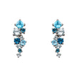 Elements Gold Scatter Earrings with Blue Topaz