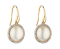 Elements Gold Mabe Pearl and Diamond Earrings