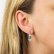 Elements Gold Elongated Semi-Precious Teardrop Earrings with Diamond