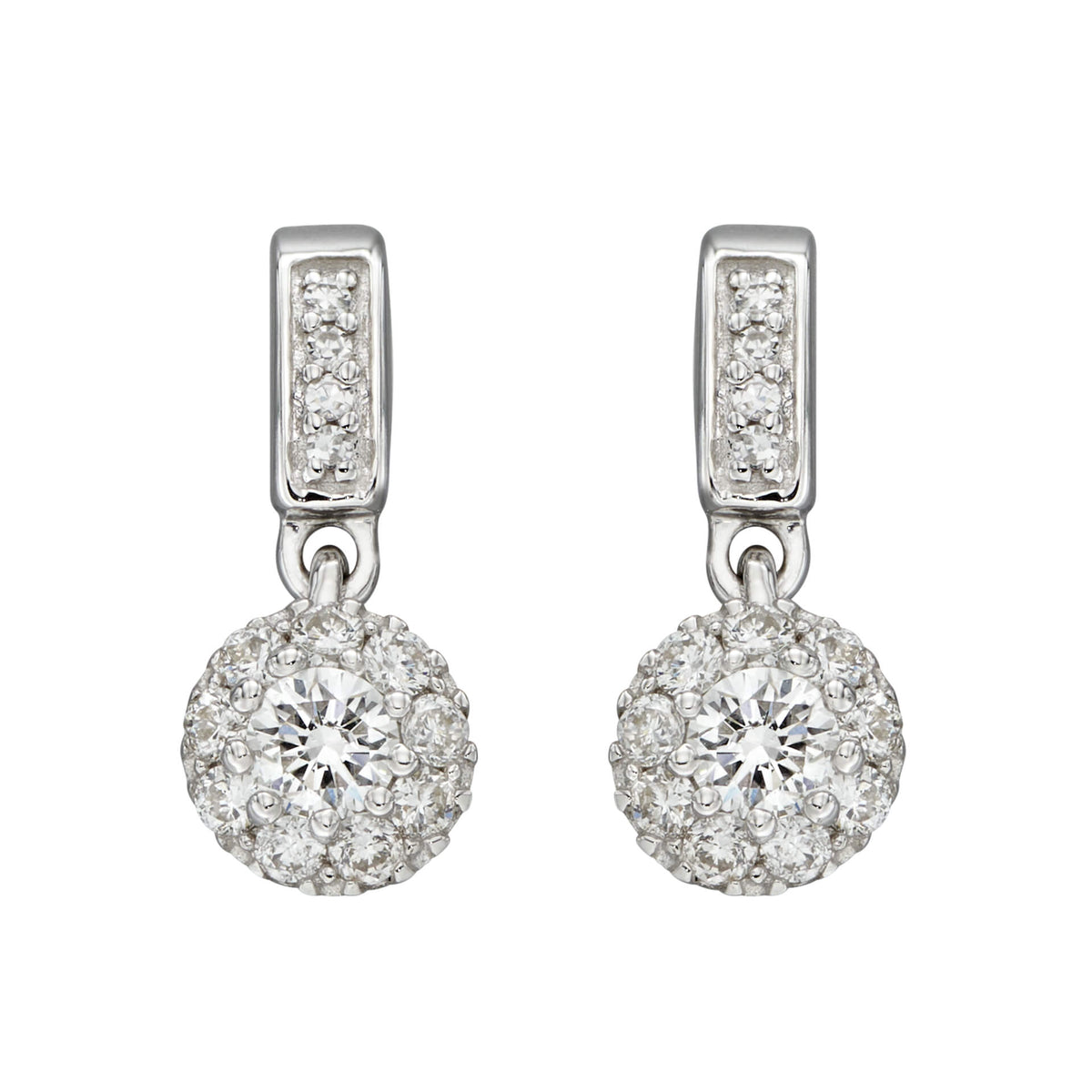 Elements Gold Kleine Diamant Cluster Oorbellen