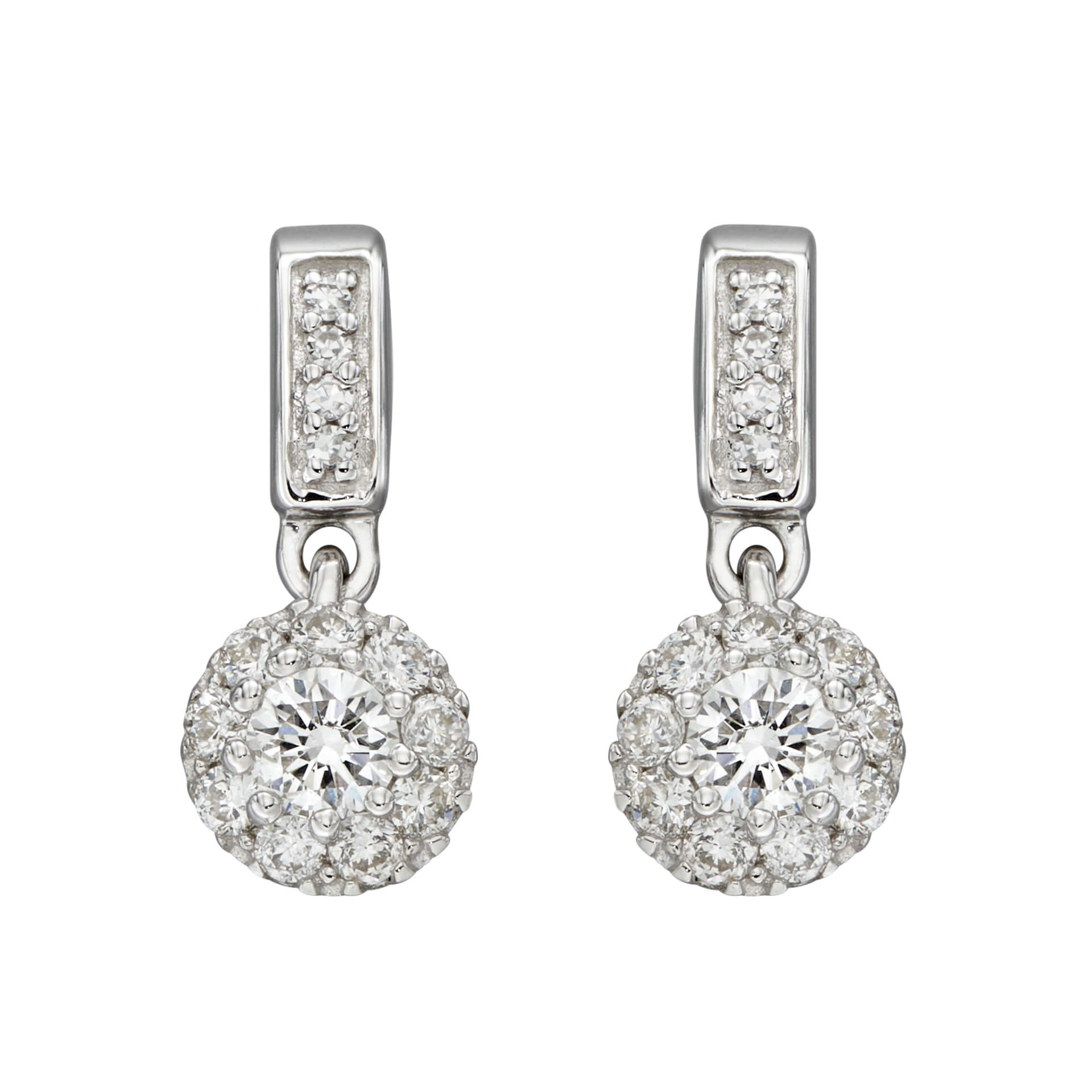 Elements Gold Small Diamond Cluster Earrings
