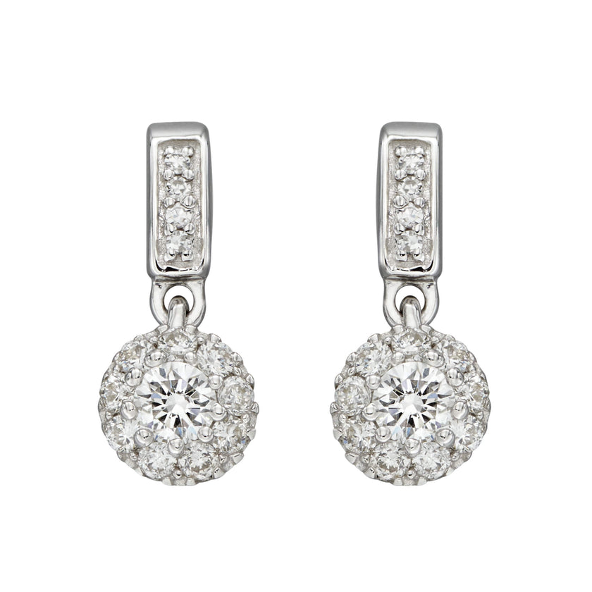 Elements Gold Kleine Diamant Cluster Oorbellen