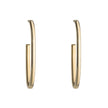 Elements Gold Open Oval 3/4 Hoop Earrings