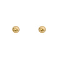 Elements Gold Small Textured Ball Stud Earrings
