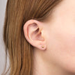 Elements Gold Small Textured Ball Stud Earrings