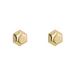 Elements Gold Hexagon-Ohrstecker