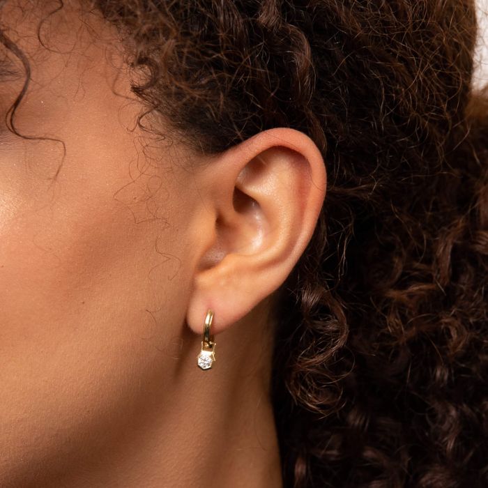 Elements Gold Octagon Hoop Earrings