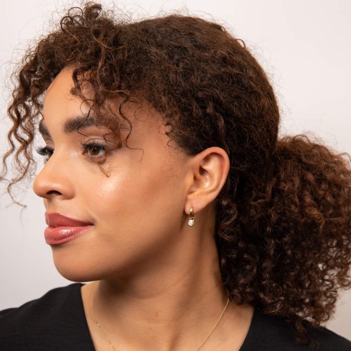 Elements Gold Octagon Hoop Earrings