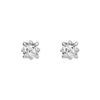 Elements Gold Asscher Cut Solitaire Stud Earrings