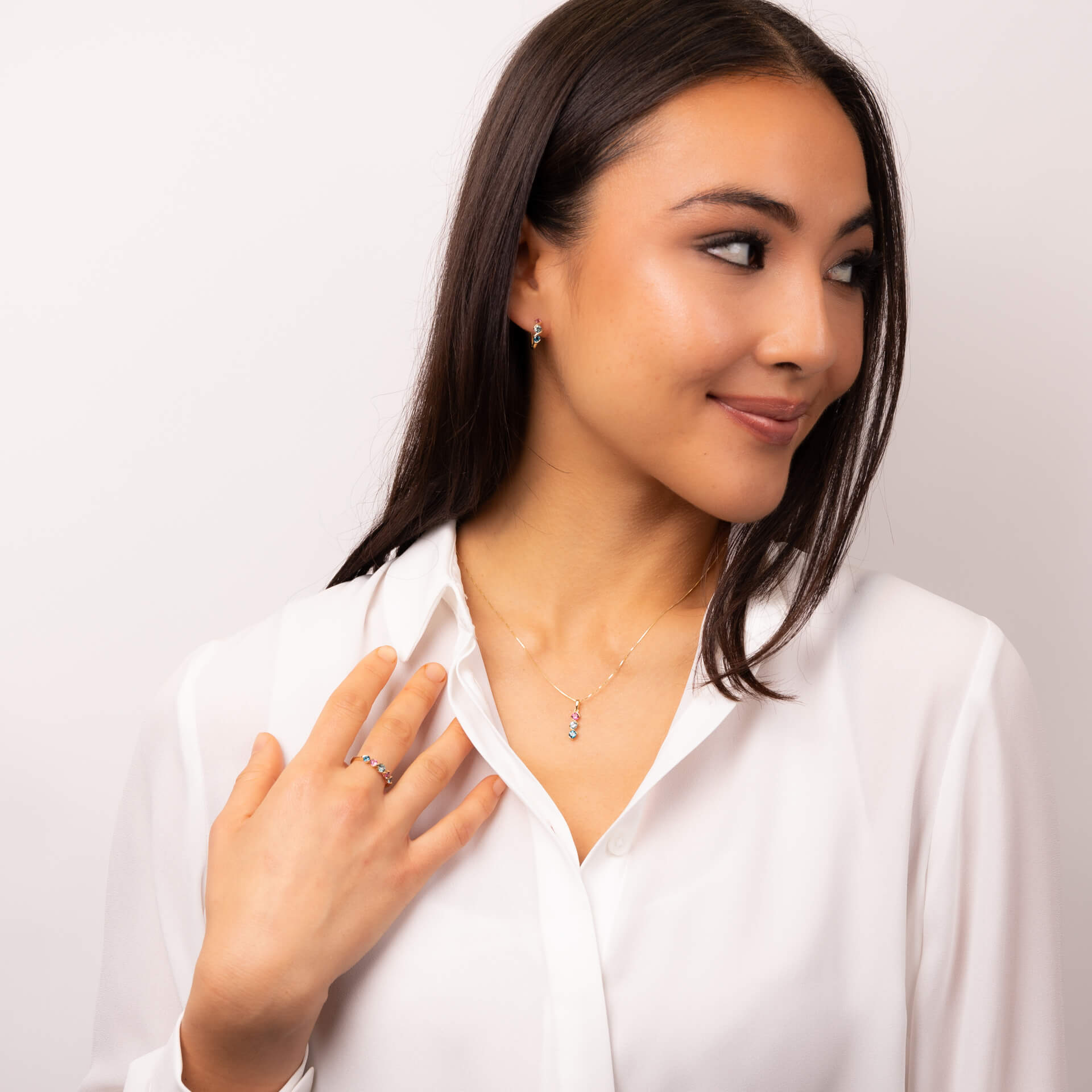Elements Gold Amalfi Three Colour Twist Ring