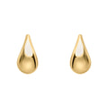 Elements Gold Plain Teardrop Stud Earrings