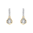 Elements Gold Shield Cut Topaz Drop Earrings