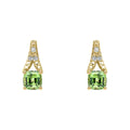 Elements Gold Rose Cut Sapphire and Diamond Drop Earrings