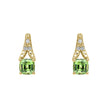 Elements Gold Rose Cut Sapphire and Diamond Drop Earrings
