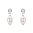 Elements Gold Baroque Pearl and Topaz Drop Earrings