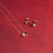 Elements Gold Toi et Moi Herz-Halskette