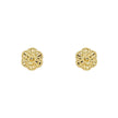 Elements Gold English Rose Stud Earrings