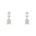 Elements Gold Diamond Trilogy Drop Earrings