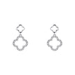 Elements Gold Diamond Quatrefoil Drop Earrings