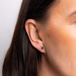 Elements Gold Ornate Sapphire Stud Earrings