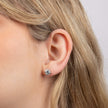 Elements Gold Halbedelstein-Ohrringe mit Diamantenfassung