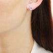 Elements Gold Ohrringe offener Kreis mit Diamanten