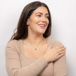 Elements Gold London Blue Topaz Oorbellen met Ruitpatroon en Diamant
