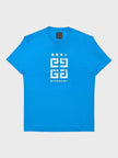 Givenchy 4G Emblem Slim Fit T Shirt Mineral Blue