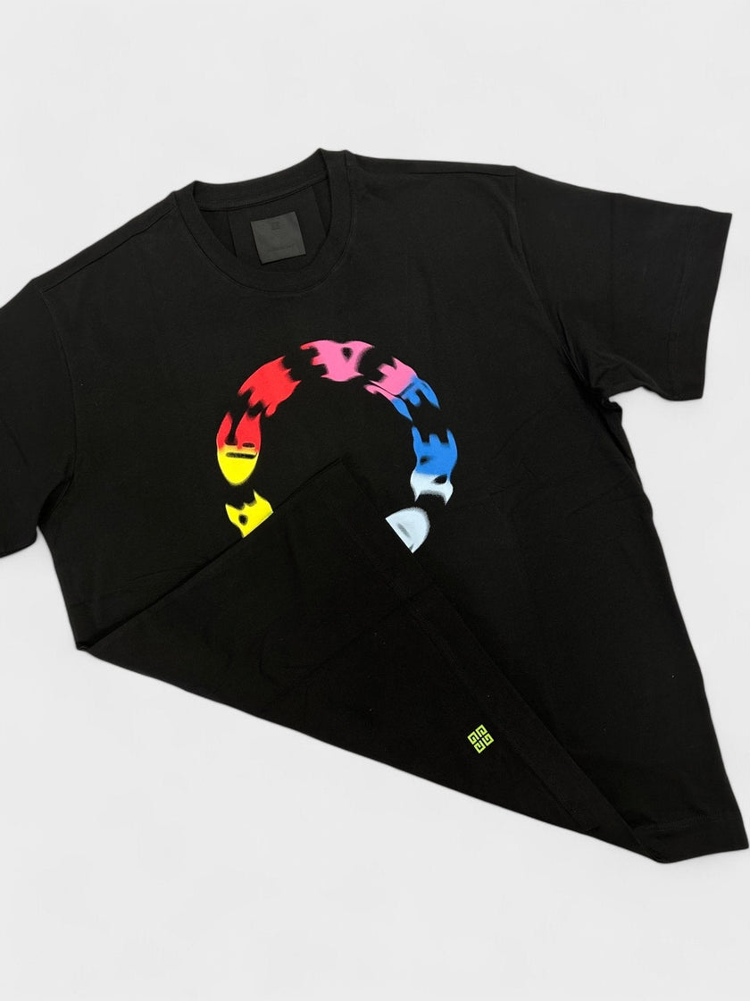Oversized Fit Circle T-Shirt Black