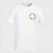 Slim Fit T-Shirt Circle Multi White