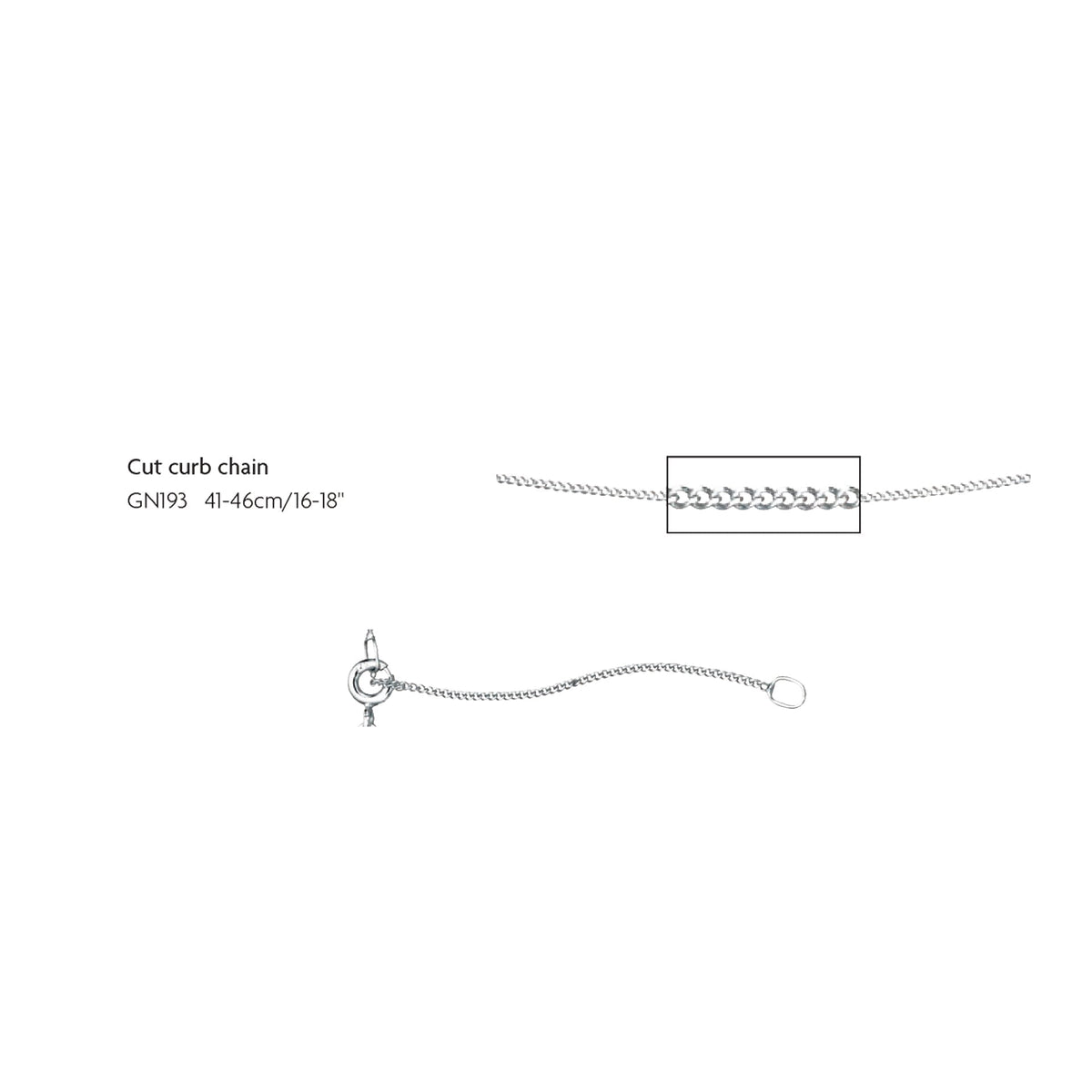 Elements Gold 1mm Curb Chain