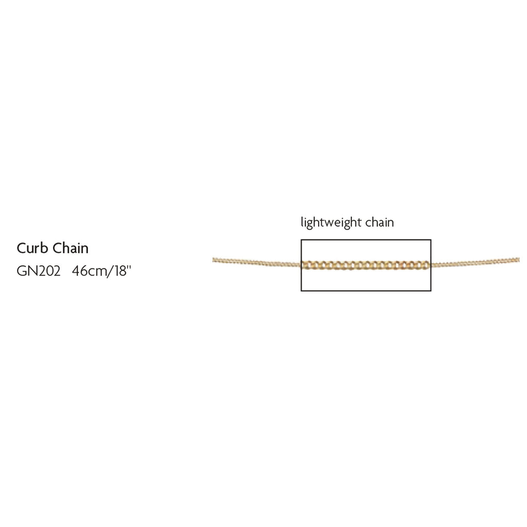 Elements Gold 0.6mm Curb Chain 46cm