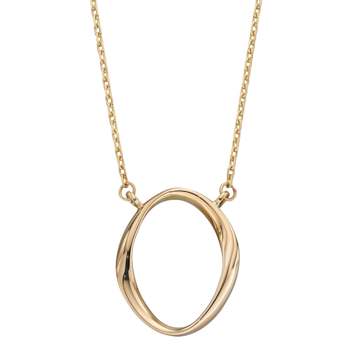 Elements Gold Gedraaide Open Ovale Ketting