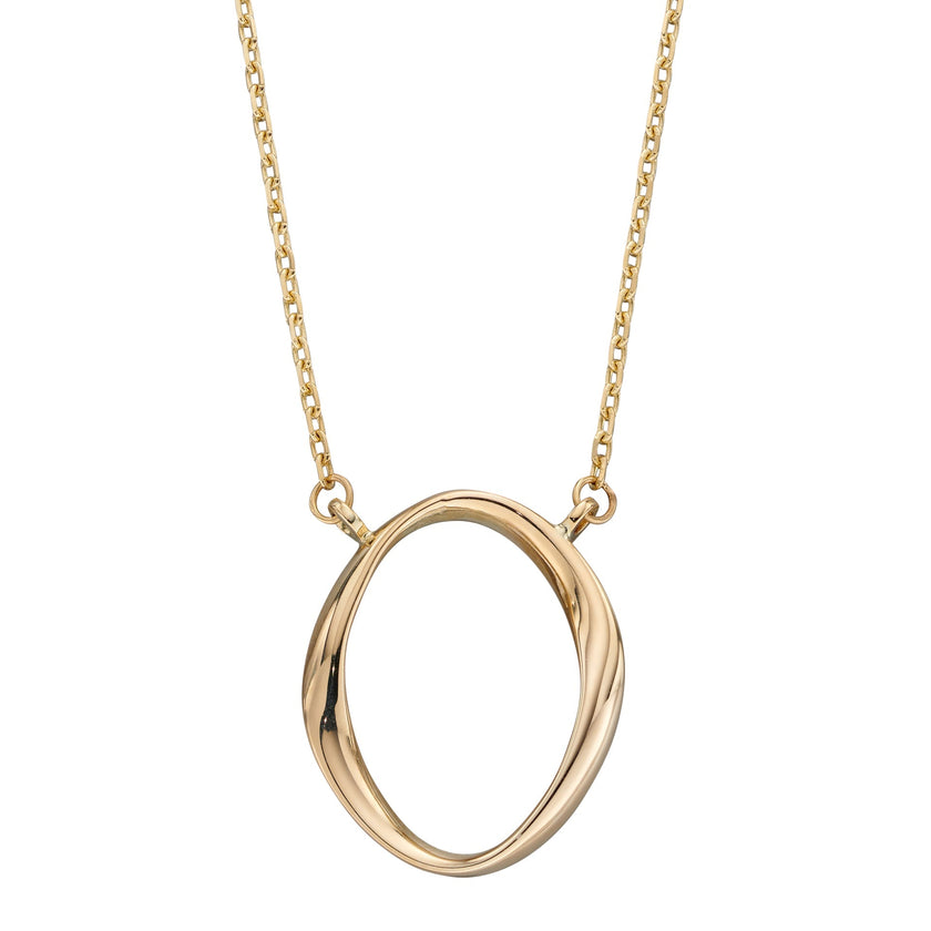 Elements Gold Gedraaide Open Ovale Ketting