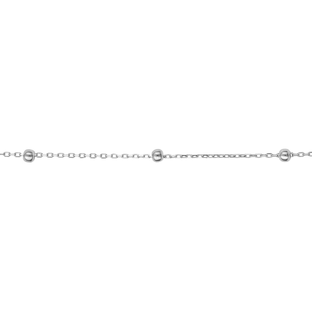 Elements Gold Fine Ball Station Chain Necklace