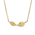 Elements Gold Twist Leaf Necklace