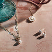 Elements Gold Floral Freshwater Pearl Pendant