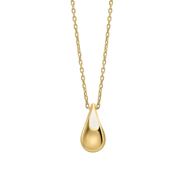 Elements Gold schlichte Tropfen-Halskette