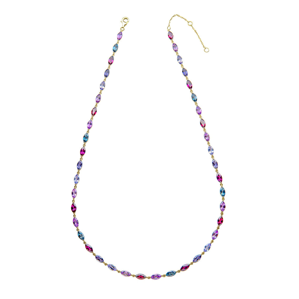 Elements Gold Semi-Precious Navette Necklace