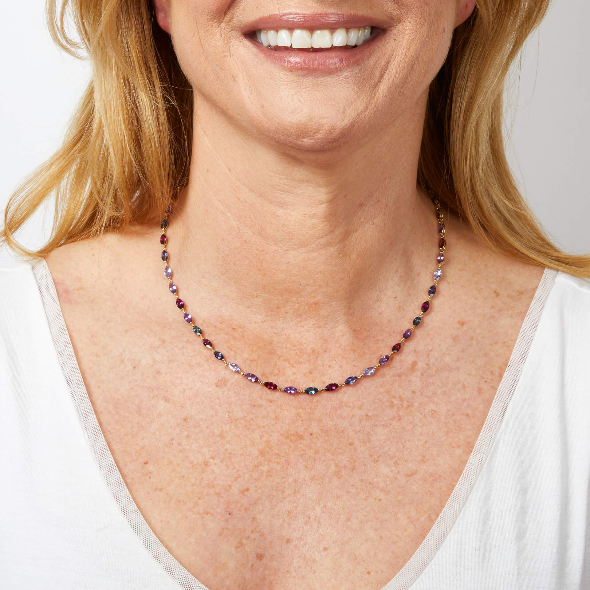 Elements Gold Semi-Precious Navette Necklace