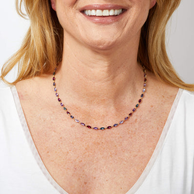 Elements Gold Semi-Precious Navette Necklace