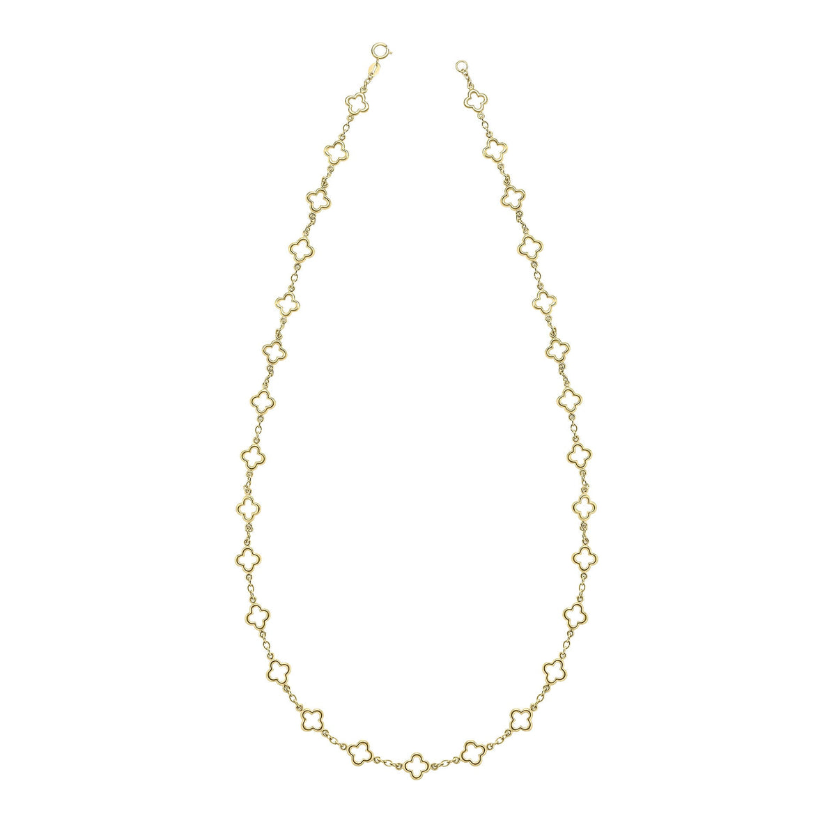 Elements Gold Quatrefoil Station Necklace