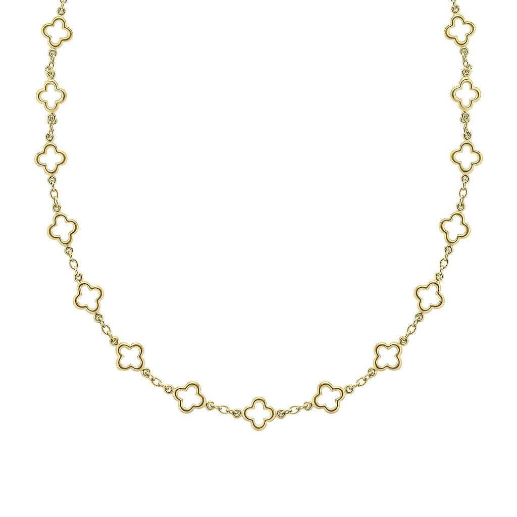 Elements Gold Quatrefoil Station Necklace