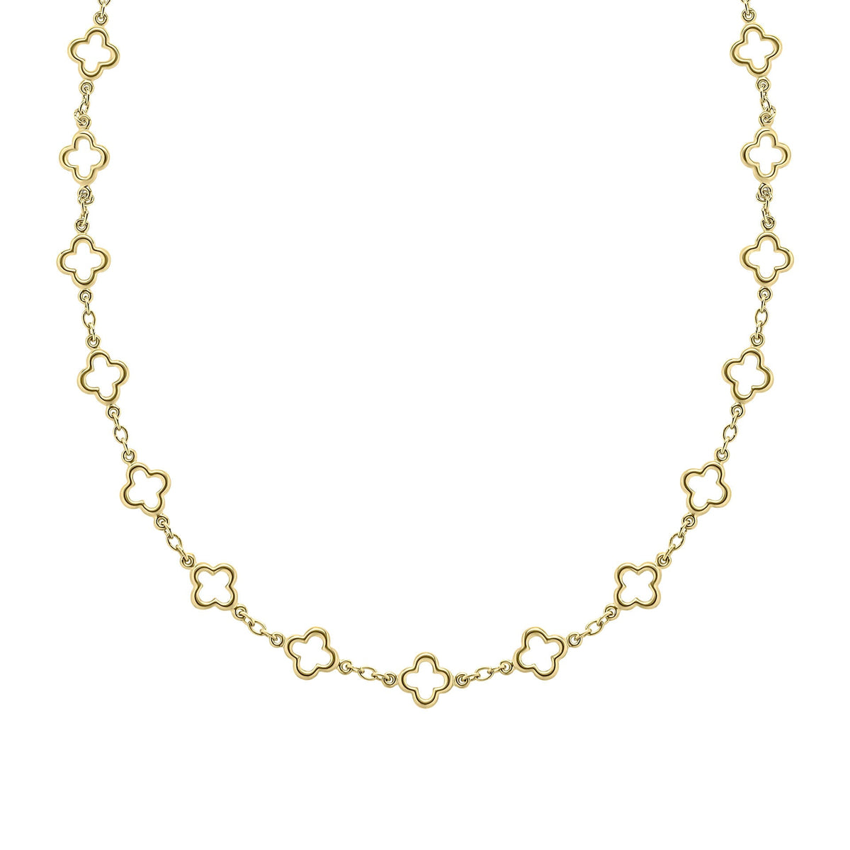 Elements Gold Quatrefoil Station Necklace