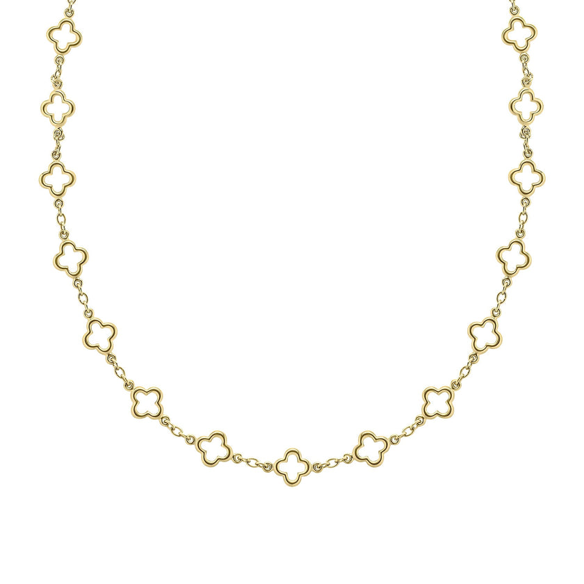 Elements Gold Quatrefoil Station Necklace