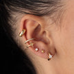 Faceted Star Single Flat Back Earring