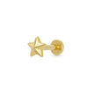 Faceted Star Single Flat Back Earring