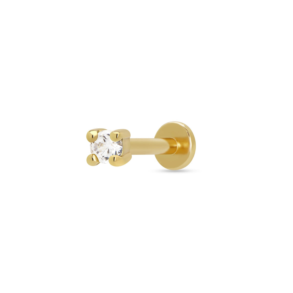 Clear Stone Single Flat Back Earring