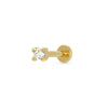 Clear Stone Single Flat Back Earring